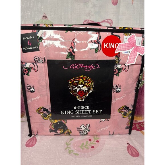 Ed Hardy King Sheet Set 6 pieces